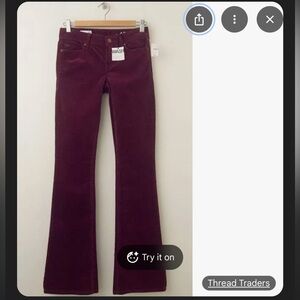 GAP 1969 Corduroy Pants in Deep Burgundy